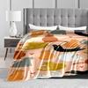 Playful Cat Pattern Pink Flannel Blanket for Bedroom, Living Room, Sofa, and Nap