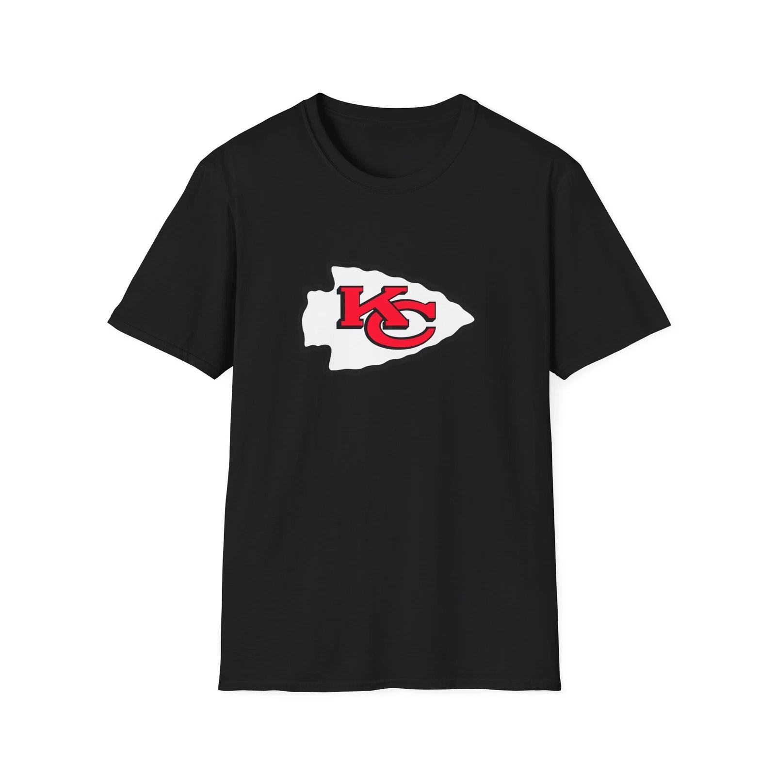 Kansas City Chiefs Unisex T-Shirt, Playoffs Fan Apparel, Black and Red Shirt, 4XL