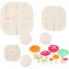 6 Pcs Mushroom Silicone Molds, Fungus Chocolate Cake Fondant Molds, for Alice In Wonderland Theme Cupcake Toppers Dessert Table Biscuit Candy Chewing