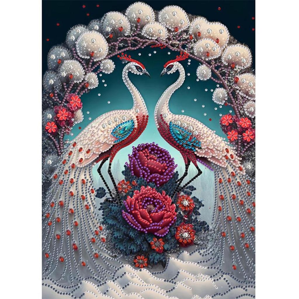 5D DIY Partial Special Shaped Drill Diamond Painting Kit Flower Home Decoration