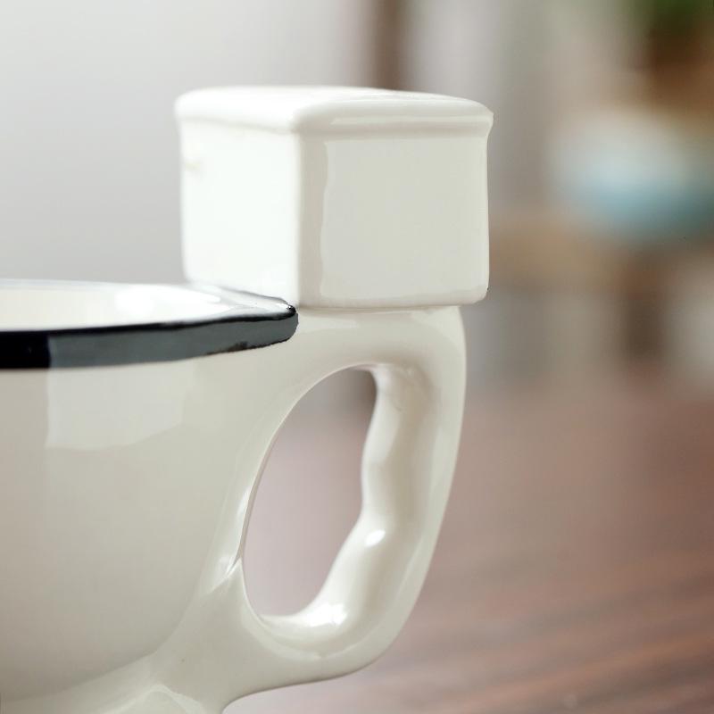 Prank Poo Funny Ceramic Toilet Mug - Novelty Gag Coffee Cup