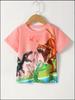 Clothing for Boys Cartoon Dinosaur 3D Print Graphic T Shirts Summer Daily Casual Tee Top Clothes for Children T-Shirts for Boys