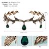 Liście Elficka Tiara Tiara z Cyrkoniami Bandana Styl Vintage Korona Wróżki Kobiety