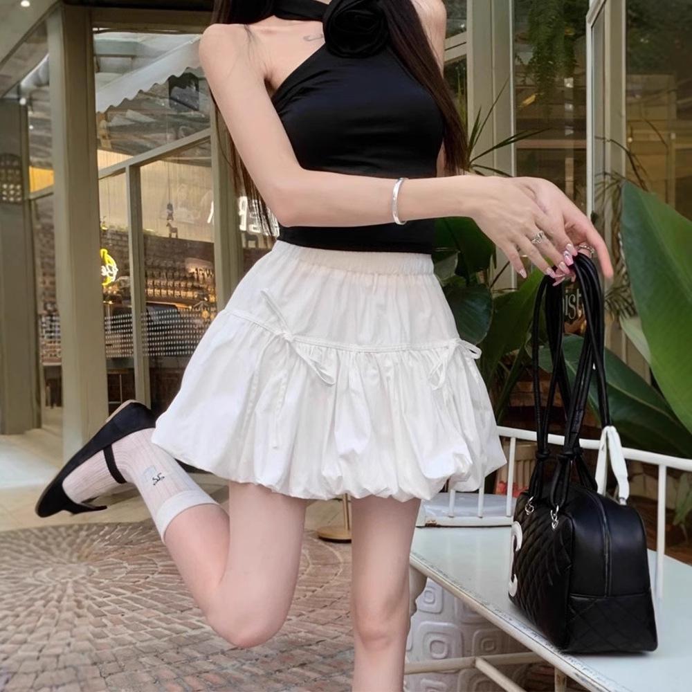 

Niche Design High-Waist Floral Midi Skirt - Spring 2025 Women s A-Line Puff Skirt 4XL