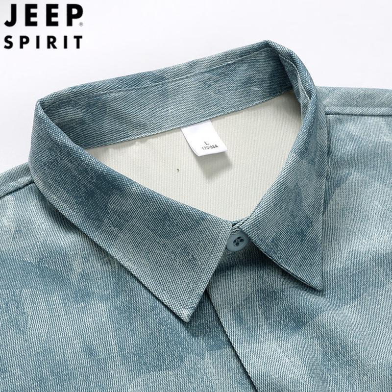 JEEP SPIRIT Men's Trendy Gradient Workwear Jacket
