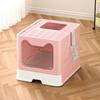 Enclosed Cat Litter Tray Extra Large Cat Litter Box with Lid And Drawer Anti-splash Hop-In Cat Toilet Includes Cat Litter Scoop
