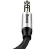 Kabel Audio Mini-Klinke 3,5 mm Aux Baseus Yiven 1 m (Schwarz-Silber)