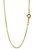 Shinjuku Gin No Kura Azuki Chain, 4-Sided, 40-45cm Long (45cm), Approx. 1.2mm Wide, Gold-Coated Silver 925 Necklace for Men and Women, Chain Only