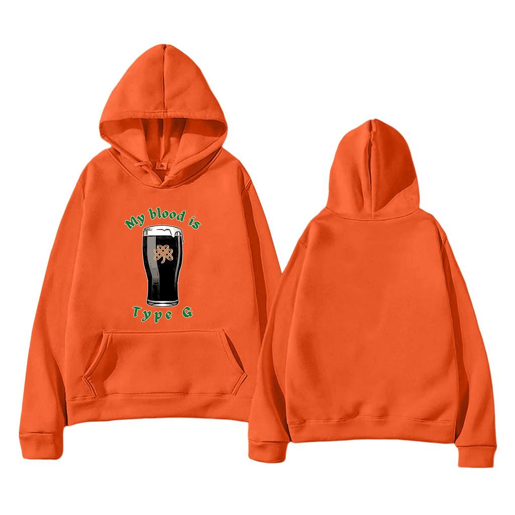 Unisex Fashion Lightweight Long Sleeve Pullover With Pockets Printed Hoodie