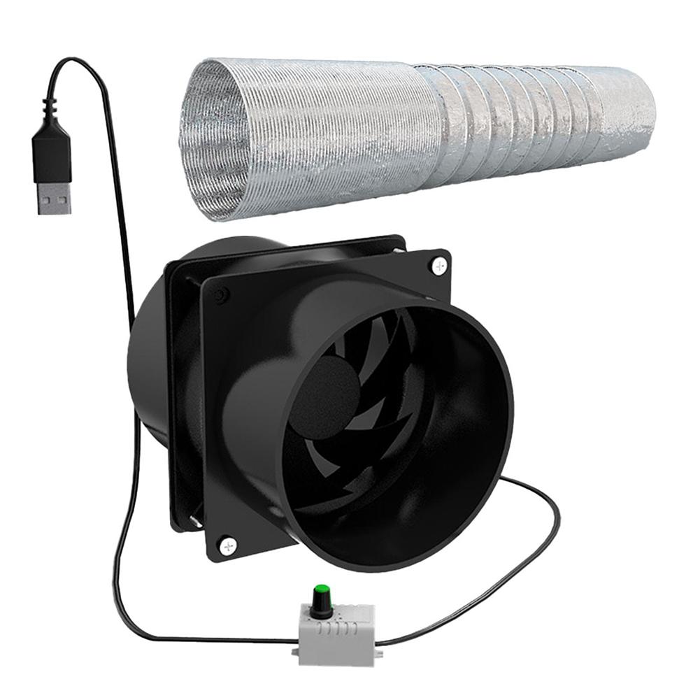 1 Satz Heimküche Drehzahlregelnder Kanal Abluftventilator Schuppen Geräuschlos 10,5*8*6,5 cm Heimwerkerzubehör