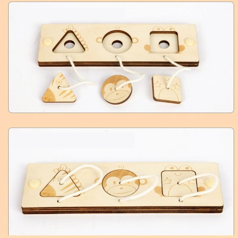Children Wood Activity Boards for Toddlers Shape Matching Fun Table Game Busy Boards for Children