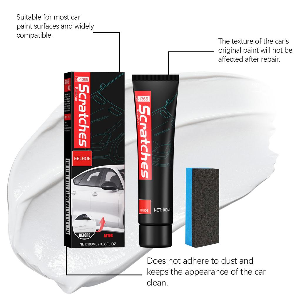 EELHOE car scratch polishing cream, paint surface cleaning, glazing and decontamination wax, refurbishment cream, scratch care and maintenance