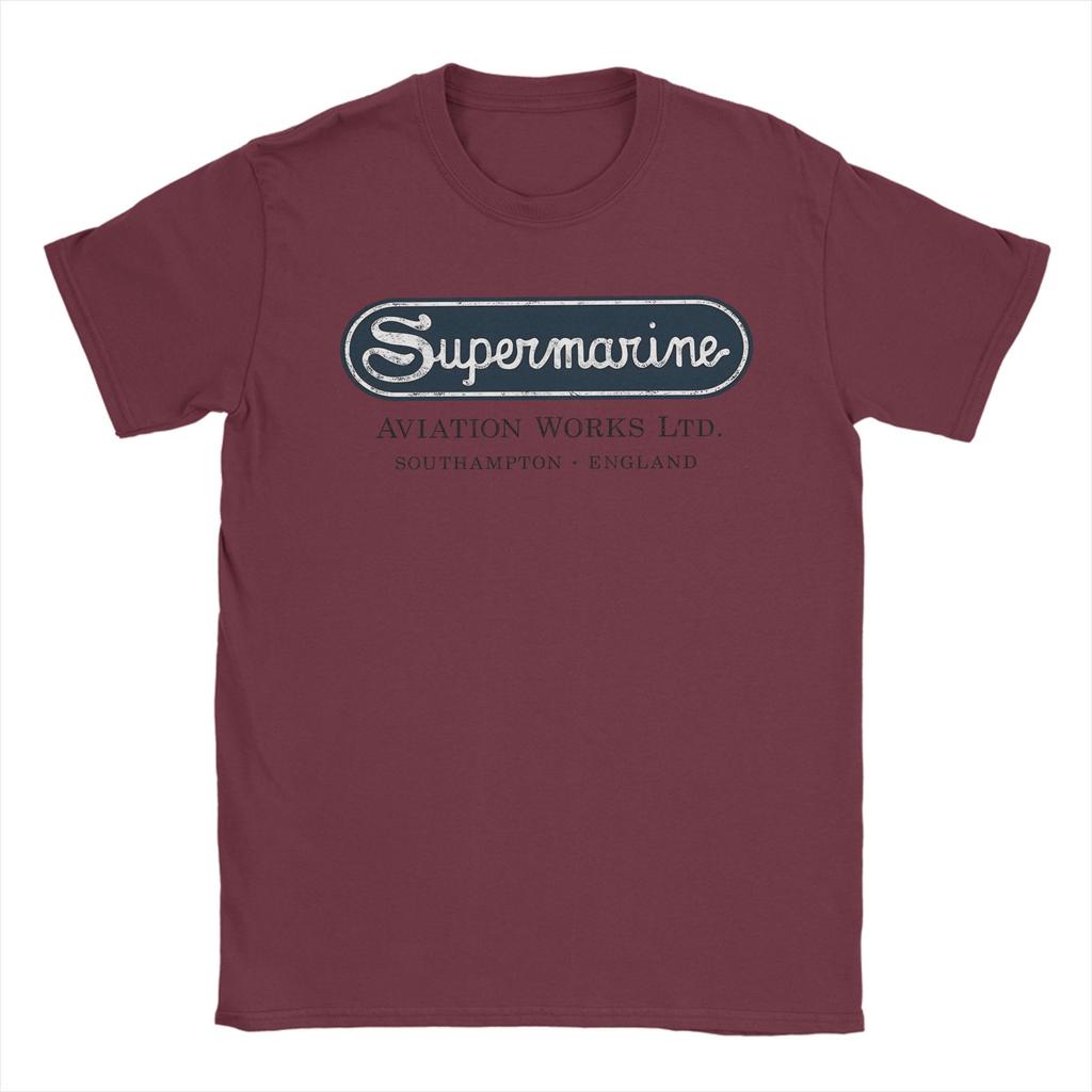 Supermarine Aviation Logo T-Shirt Sommer 100% Baumwolle T-Shirts für Männer Design T-Shirt Kurzarm Ästhetische T-Shirts