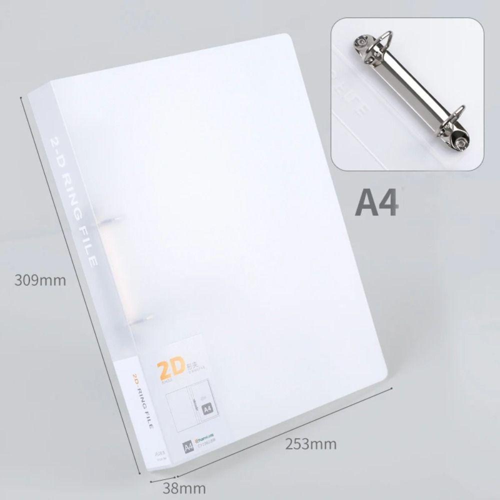 2 Holes Transparent Folder D-shaped Lever Arch File Practical Binder File Folder