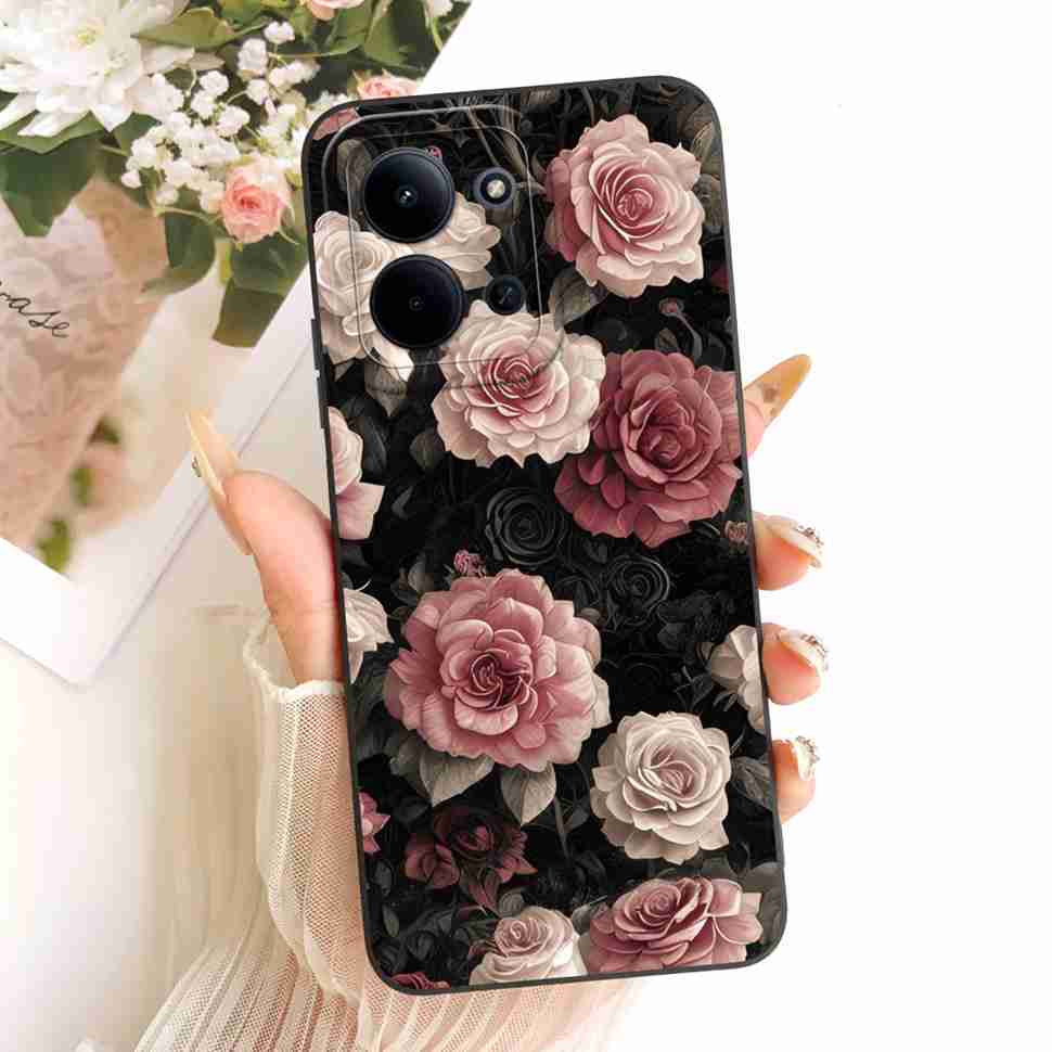 For Xiaomi Redmi 15C 4G Case Cute Couple Flower Cartoon Cover Phone Case For Xiaomi Redmi 15C Redmi15C 4G 5G Back Cover Capa
