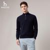 HAZZYS Men's Half-Zip Cotton Wool Blend Knit Sweater