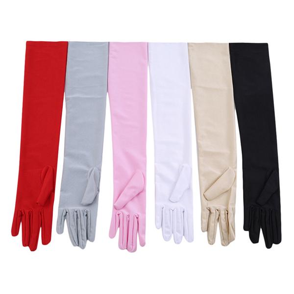 Women Fashion Long Evening Party Costume Glove Outdoor Sun Protection Arm Sleeves