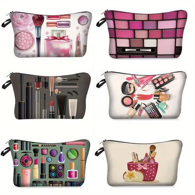 1pc Women Girls Beautiful Cosmetics Bag Makeup Bag Pouch Travel Portable Cosmetics Storage Bag Birthday Gift