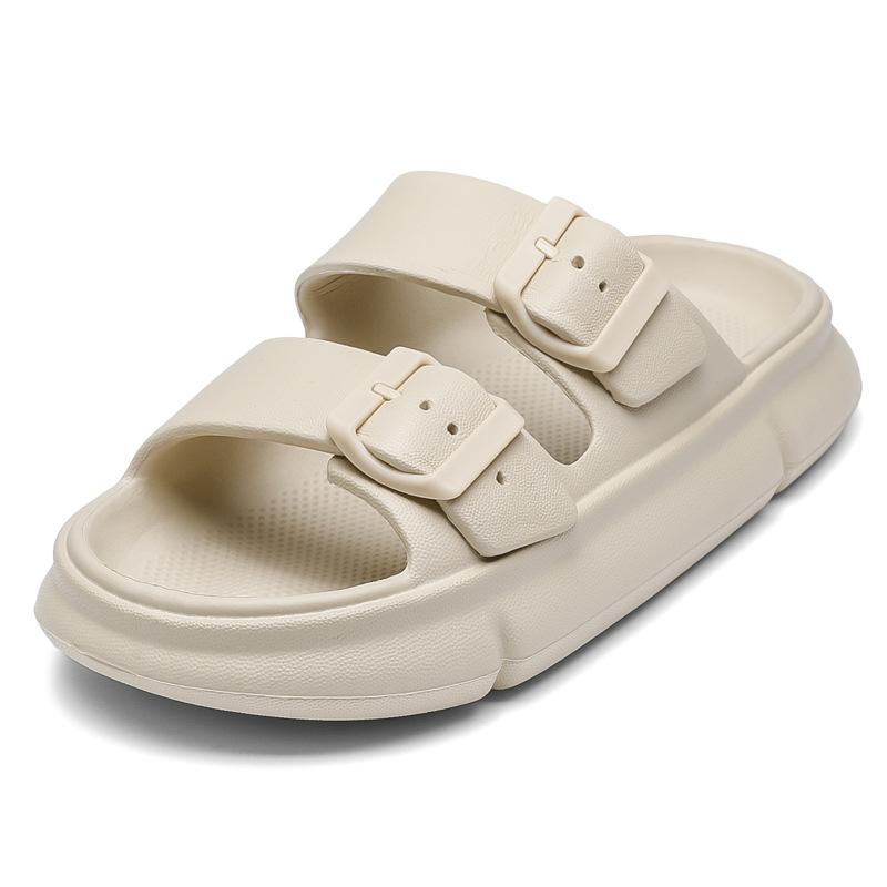 

EVA крутые тапочки мужские летние домашние для дома для ванной бесшумные нескользящие толстая подошва ощущение ходьбы по дерьму продвинутые мягкие шлепанцы 44-45 бежевый