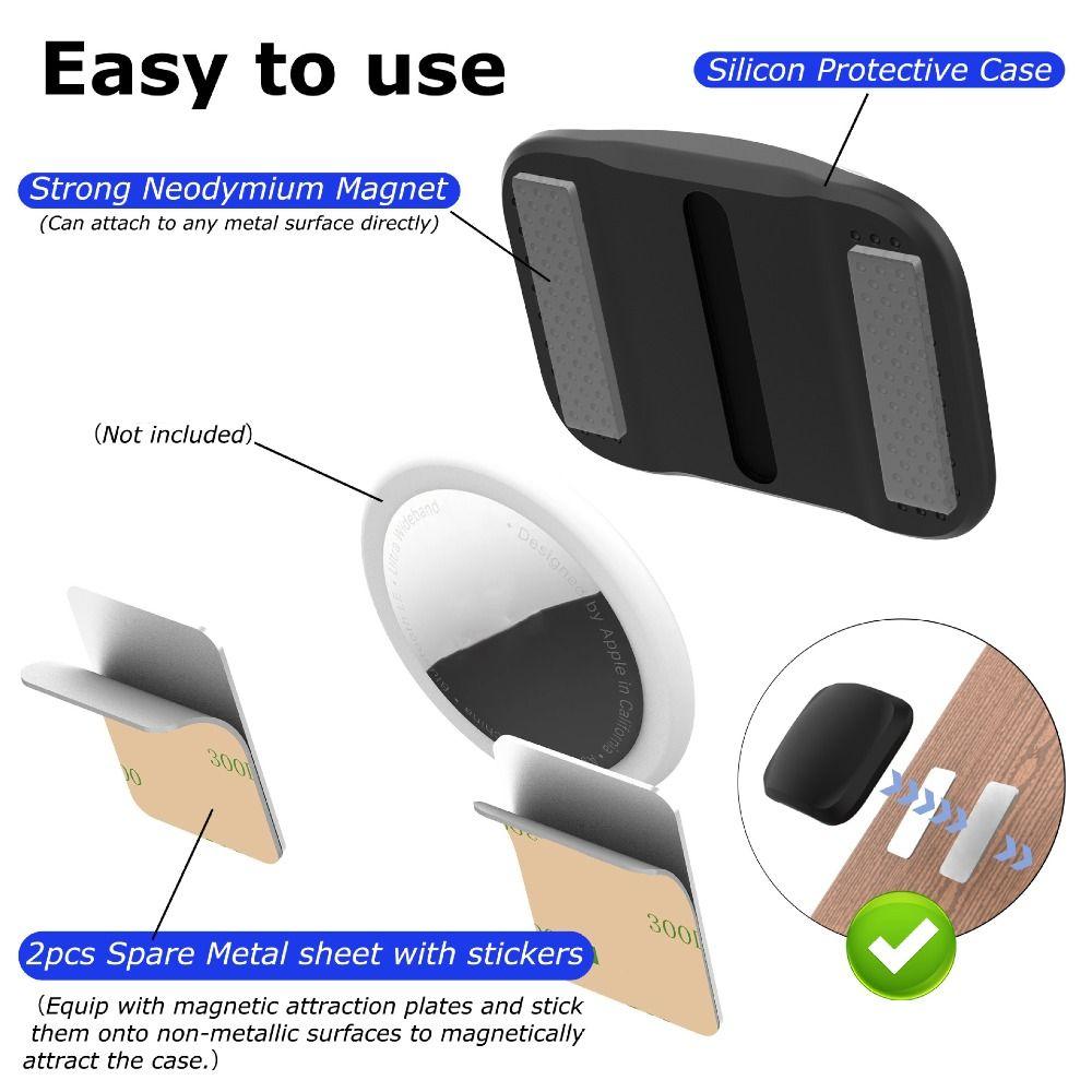 Anti-Lost Tracker Protector Silicone Holder Cover for AirTag for Car Motorcycle Bicycle