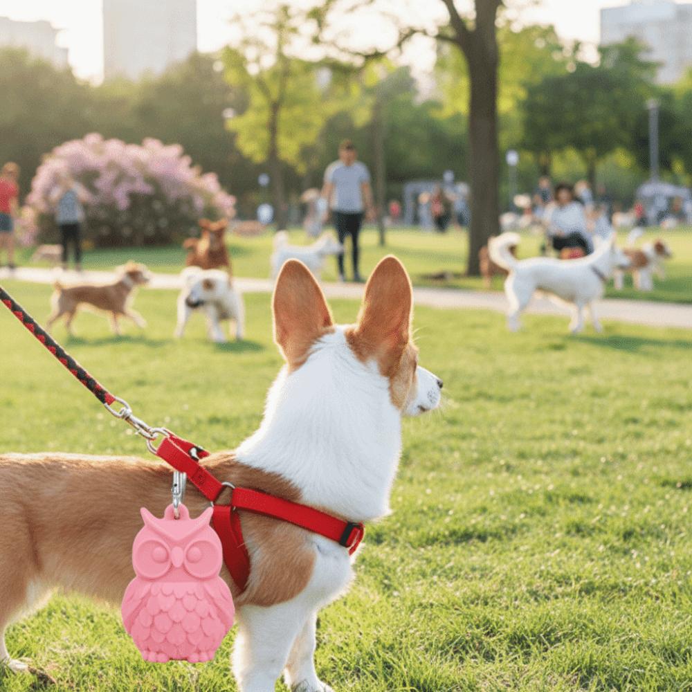 Portable Pet Garbage Bag Dispenser Soft Silicone Waterproof Pet Poop Bag Holder Hanging with Hook Dog Poop Bag Storage