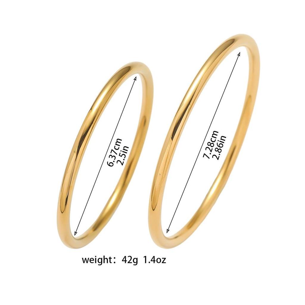 European & American Titanium Steel Hollow Electroplated Bangle with Diamonds - Versatile Stainless Steel Women's Fashion Jewelry