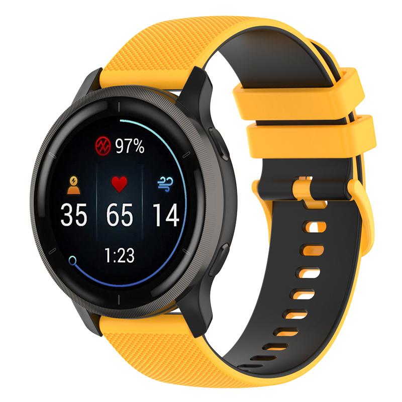 For Huawei Watch Buds/Watch GT 42mm 46mm/Watch GT 3 Pro 46mm Silicone Watch Band 22mm Dual-Color Soft Strap