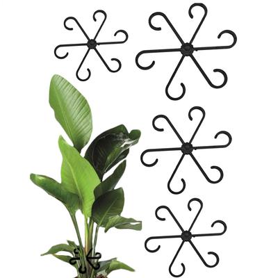 Conjunto de 4 clipes de suporte para plantas trepadeiras, incluindo suporte para hastes de flores e estrutura de fixação para trepadeiras como Alocasia e Monstera.