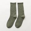 Female Autumn and Winter New Products Retro All Match Pure Color Cotton Tube Stack Socks