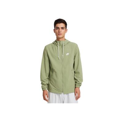 Club Woven Zip Comfort Breathable Running Jacket Men Jackets Oil-Green White FB7398-386