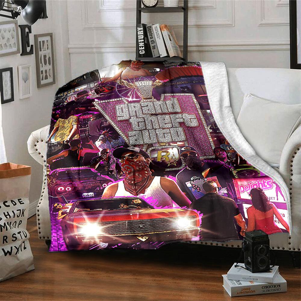 Gta Blanket Soft & Cozy Great for Seaside Couch Chair for All Occasions Digital Print Perfect Gift for Relatives and Friends
