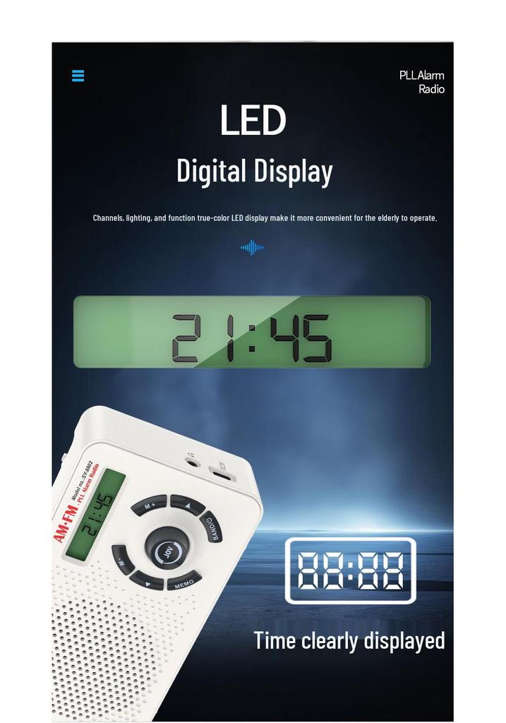 2025 High-Quality Cross-Border Portable All-Band Radio for Home & Elderly