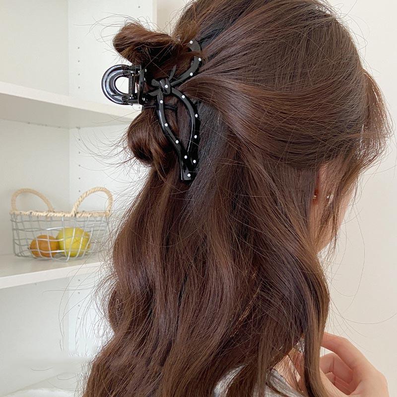 Preț 10 USD 3D franceză Dot negru alb păr gheare femei dulce acrilic geometric arc stea rechin clip păr clip accesorii elegante pentru păr agrafe