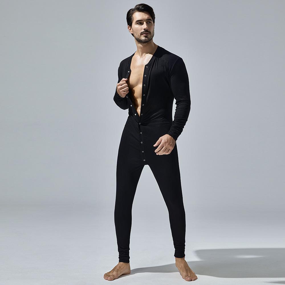 TAUWELL Yeni Günlük Düğmeli Ağ Kısım Tulum Pijama Ev ve Gecelik İçin