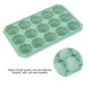 15Grids DIY Silicone Ice Tray Freeze Pudding Mold Chocolate Mould Baking with Lid Green