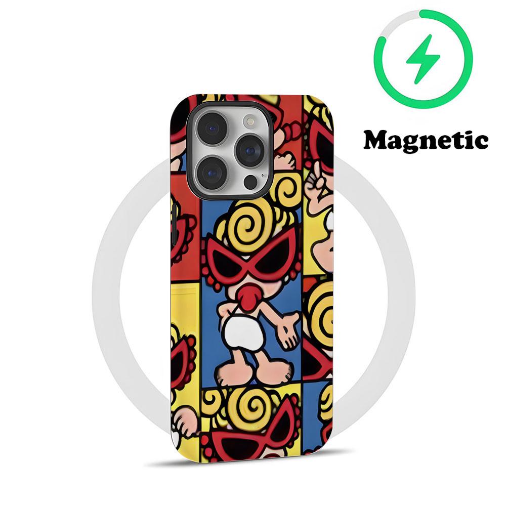 Japan Fashion Hysteric Mini Phone Case Magnetic For IPhone 16 15 14 13 12 11 Pro Max X XR XSMax 7 8 Plus Glossy Film Hard PC Co