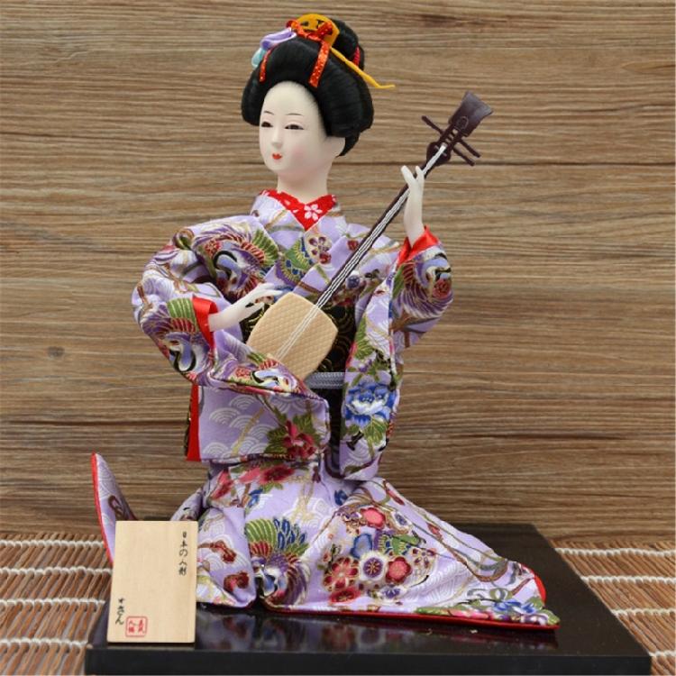 Beautifully 12Inch Kimono Toy Figurines Optional Cloth Statue for Japanese Culture Enthusiasts and Collectors