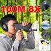 9 V 100M 8X Birdwatching Telescope Bird Listening Telescope Monocular Focusing Telescope Parabolic Dish Directional Outdoor Microphone