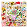 50 Bouquet Graffiti Cartoon Stickers for Phone, Water Bottle & Suitcase - Waterproof & DIY-Friendly