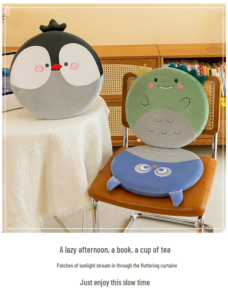 Memory Foam Round Cartoon Seat Cushion for Office, Dorm, or Bedroom Chair