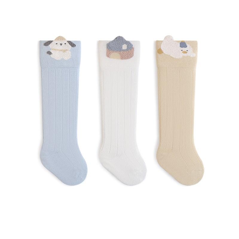 5 Colors Winter Warm Thickened Cotton Socks Cute Girls Socks Long Soft Baby Stockings High Knee Socks Newborn Baby Socks 0-3Y XS 0-6M