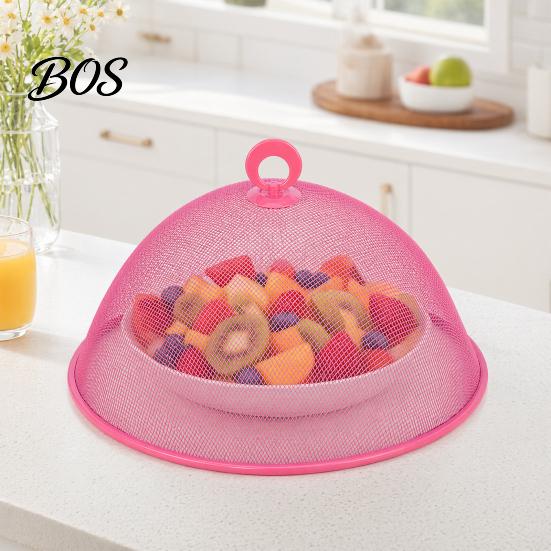 Mesh Food Protector Round Metal Cover, Fine Protector, Heavy Duty Cake Dessert Cover Dome with Handle, Dustproof Net Tent for Outdoor BBQ Picnic