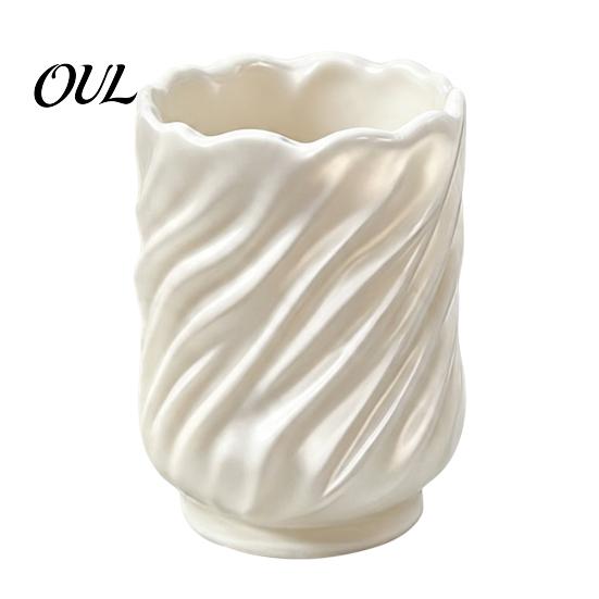 Desktop Pen Holder Spiral Holder, 3D Printed Twisted Makeup Brush Organizer Cup, Durable PLA Storage Decorative Desk Container for Office Vanity Table
