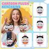 Plush Keychain Cartoon Character Soft Stuffed Doll Small Hanging Pendant Accessory for Bags Backpacks and Keys