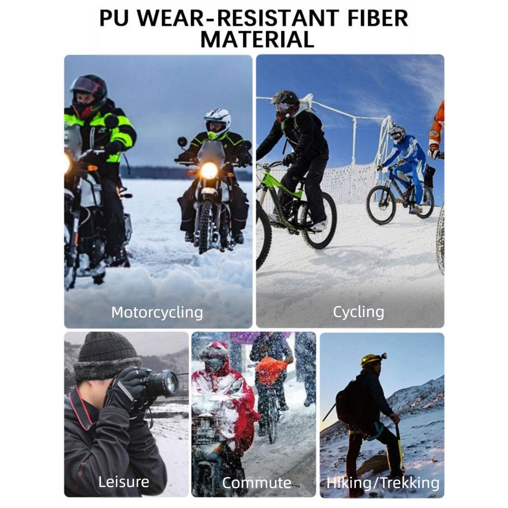 Winter Ski Gloves,Touch Screen Cycling Gloves,Windproof Warm Outdoor Riding Gloves,Thermal Warm Gloves,For Walking Biking