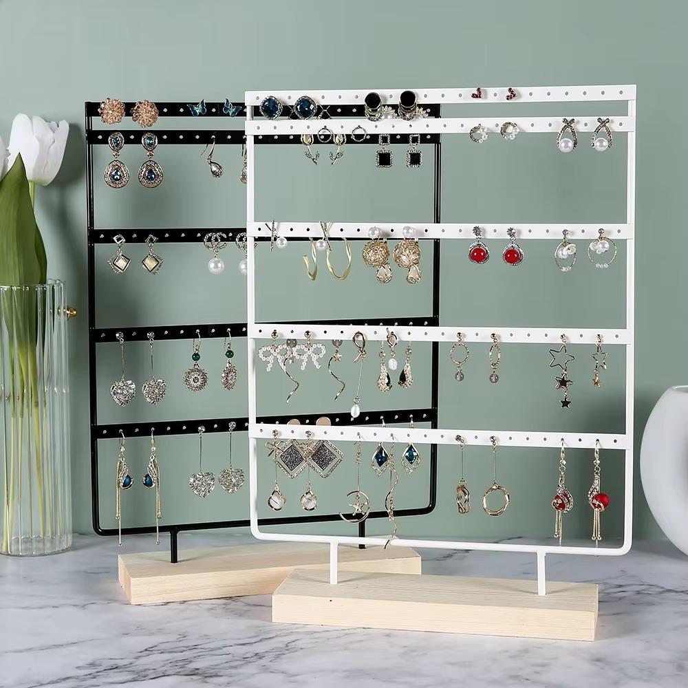 110 Holes Earring Display Holder 5-Tiers Jewelry Organizer Jewelry Storage Rack  Home Organization