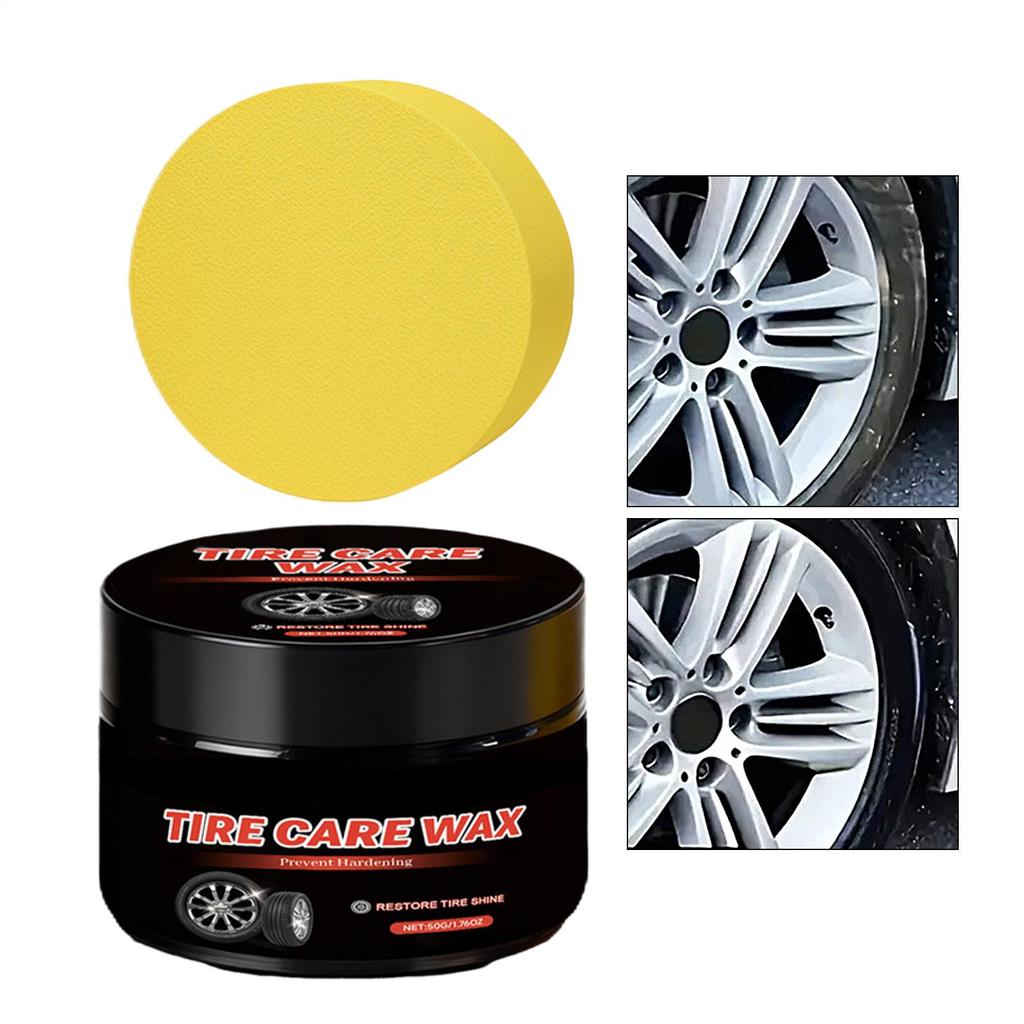 Tire Care Cream Shine 50g Wheel Care Paste Retreading Maintenance Crack Prevention Explosionproof Tire Care Cream