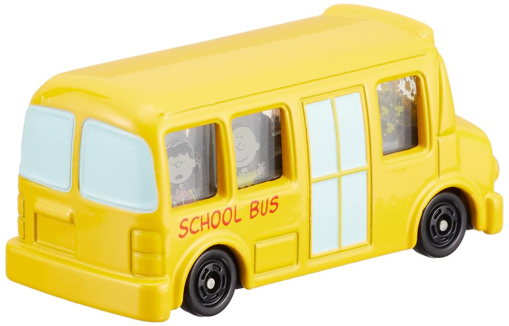 TAKARA TOMY "Tomica Dream Tomica No. 154 Snoopy School Bus" Miniature Car Toy, Boxed, Meets Toy Safety Standards