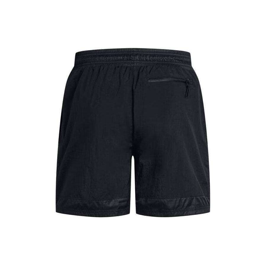 Under Armour Solid Color Lace-Up Woven Casual Sports Shorts Men shorts Black 1383373-001