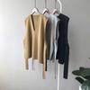 Split Hem Waist Coat with Belt Women's Autumn and Winter V-neck Knitted Vests Outer Wear Korean Version Loose Vest Women's Sleeveless Top
